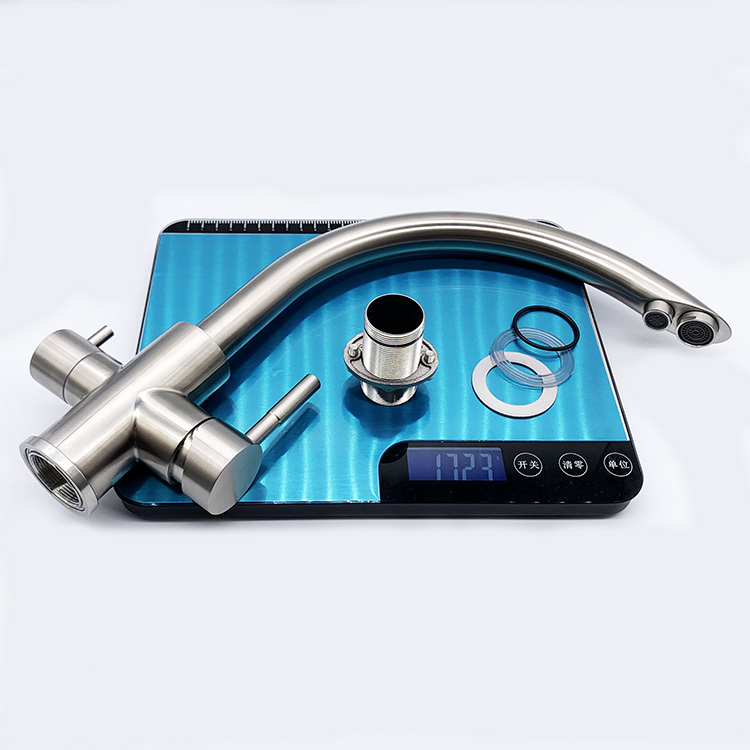 Grifo de cocina con filtro de acero inoxidable 304 de alta calidad, purificador de filtro de agua de tres vías, grifo de cocina