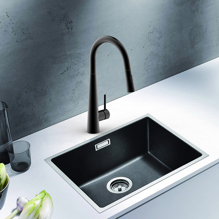 Grifo monomando negro Grifo de cocina de acero inoxidable 304 Grifos mezcladores de fregadero de cocina extraíbles sin plomo