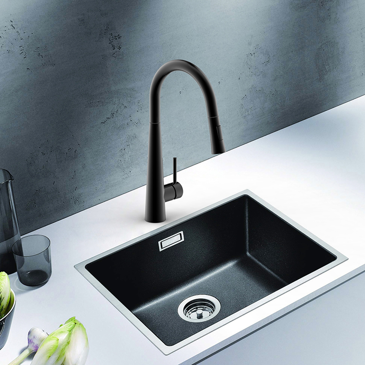 Grifo monomando negro Grifo de cocina de acero inoxidable 304 Grifos mezcladores de fregadero de cocina extraíbles sin plomo