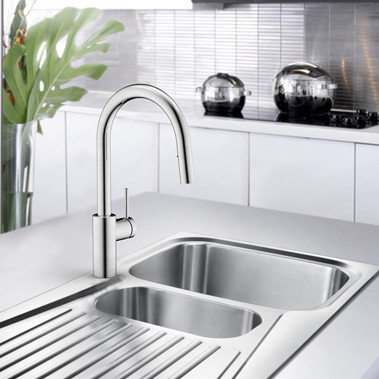 Grifo de cocina 2021, grifo de agua de acero inoxidable 304, grifos de cocina modernos, rociador extraíble, grifos mezcladores para fregadero