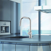 Grifo de cocina de acero 304 de nuevo diseño, grifo de fregadero de cocina extraíble en frío y caliente, grifo de fregadero cepillado