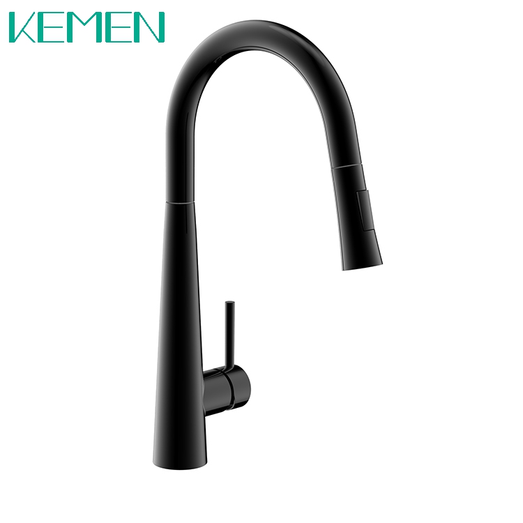 Grifo monomando negro Grifo de cocina de acero inoxidable 304 Grifos mezcladores de fregadero de cocina extraíbles sin plomo