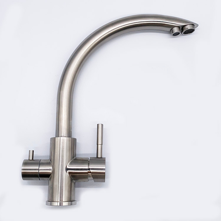 Grifo de cocina con filtro de acero inoxidable 304 de alta calidad, purificador de filtro de agua de tres vías, grifo de cocina