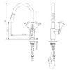 Mezclador de fácil instalación, grifo de cocina de acero inoxidable 304, rociador extraíble, grifo de cocina para fregadero