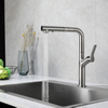 Nuevos grifos de cocina de acero inoxidable montados en cubierta de estilo moderno con rociador extraíble Mezclador de cocina cepillado