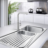 Grifos de cocina de una sola manija de gama alta Grifos mezcladores de fregadero de cocina sin plomo de acero inoxidable 304 extraíbles